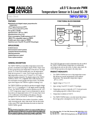 TMP05BRTZ-REEL Datasheet PDF Analog Devices