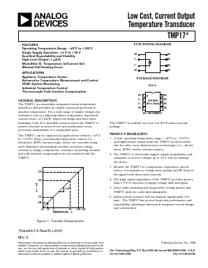 TMP17F Datasheet PDF Analog Devices