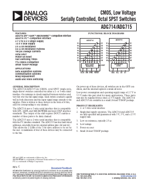ADG714BRU-REEL Datasheet PDF Analog Devices