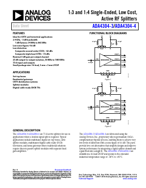 ADA4304-3ACPZ-R7 Datasheet PDF Analog Devices