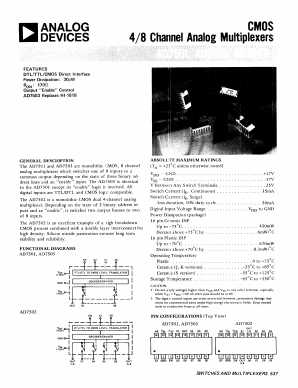 AD7501JD Datasheet PDF Analog Devices