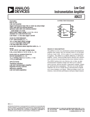 AD622AR Datasheet PDF Analog Devices
