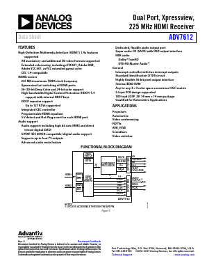 ADV7612BSWZ-P Datasheet PDF Analog Devices