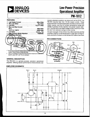 PM1012AJ Datasheet PDF Analog Devices