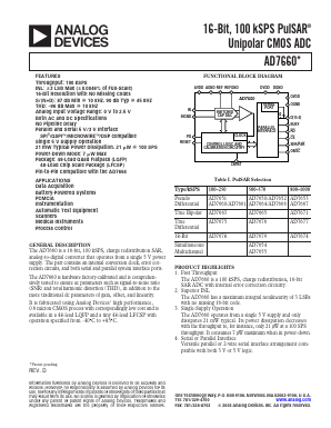 AD7660ACPRL Datasheet PDF Analog Devices