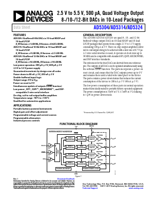 AD5314BRM Datasheet PDF Analog Devices