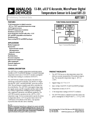 ADT7301 Datasheet PDF Analog Devices