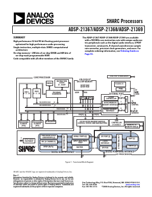 ADSP-21367 Datasheet PDF Analog Devices