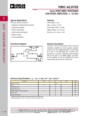 HMC-ALH102 Datasheet PDF Analog Devices