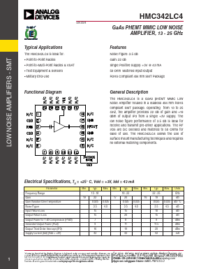 HMC342LC4 Datasheet PDF Analog Devices