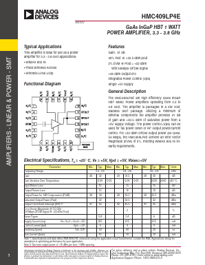HMC409LP4E Datasheet PDF Analog Devices