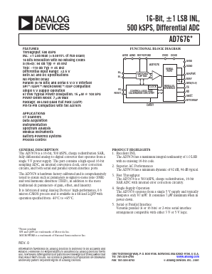 AD7676AST Datasheet PDF Analog Devices