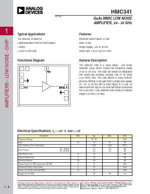 HMC341 Datasheet PDF Analog Devices