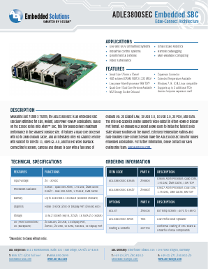 ADLE3800SEC-E3845_ Datasheet PDF ADL Embedded Solutions