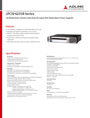 CPCIS-6235R Datasheet PDF Adlink Technology Inc.