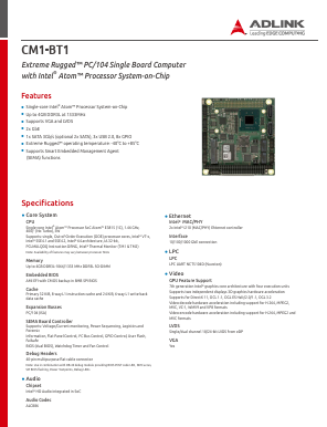 CM1-BT1 Datasheet PDF Adlink Technology Inc.