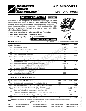 APT50M38JFLL Datasheet PDF Advanced Power Technology