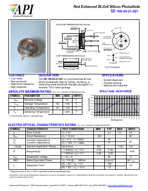 SD160-24-21-021 Datasheet PDF Advanced Photonix, Inc.