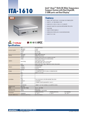 ITA-1610-00A1E Datasheet PDF Advantech Co., Ltd.