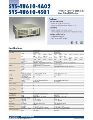 SYS-4U610-4A02 Datasheet PDF Advantech Co., Ltd.