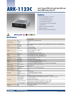 ARK-1123C-S3A2E Datasheet PDF Advantech Co., Ltd.