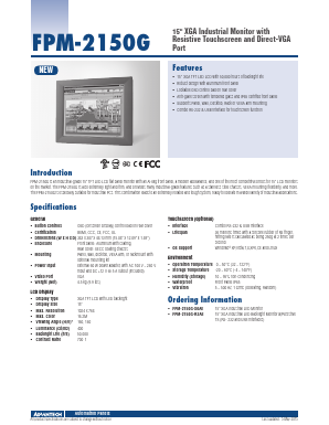 FPM-2150G-R1MKE Datasheet PDF Advantech Co., Ltd.