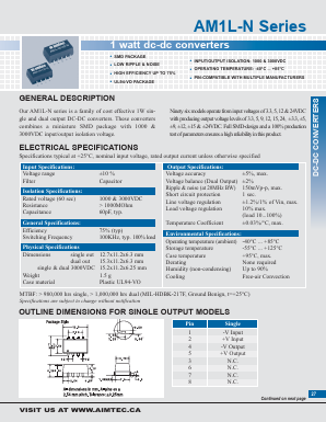 AM1L-0309DH30-N Datasheet PDF AIMTEC