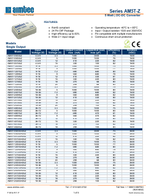 AM5T-4824SH35Z Datasheet PDF AIMTEC
