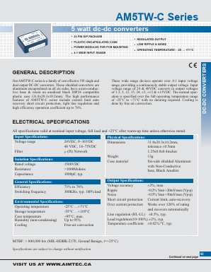 AM5TW-4815SC Datasheet PDF AIMTEC