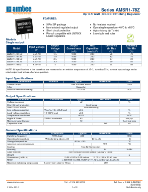 AMSR1-78Z Datasheet PDF AIMTEC