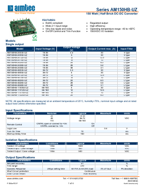 AM150HB-4803S-UZ Datasheet PDF AIMTEC