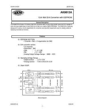AK9813AF Datasheet PDF  Asahi Kasei Microdevices