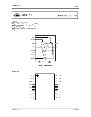AK4170 Datasheet PDF  Asahi Kasei Microdevices