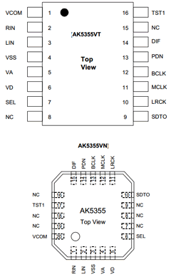 AK5355VN Datasheet PDF  Asahi Kasei Microdevices