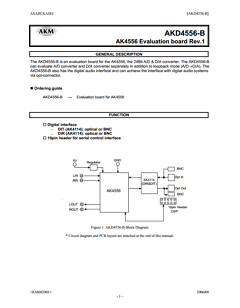 AKD4556-B Datasheet PDF  Asahi Kasei Microdevices