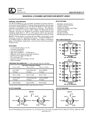 ALD1117PBL Datasheet PDF Advanced Linear Devices