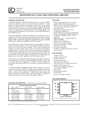 ALD1701 Datasheet PDF Advanced Linear Devices