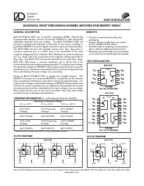 ALD1121ESA Datasheet PDF Advanced Linear Devices