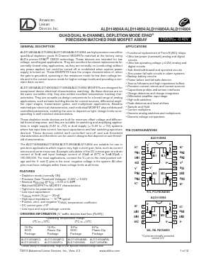 ALD114804 Datasheet PDF Advanced Linear Devices