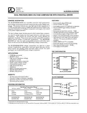 ALD2302A Datasheet PDF Advanced Linear Devices