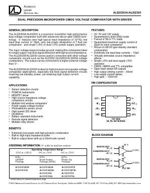 ALD2303SA Datasheet PDF Advanced Linear Devices