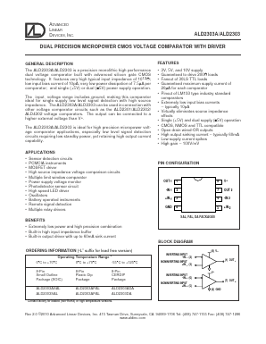 ALD2303APA Datasheet PDF Advanced Linear Devices
