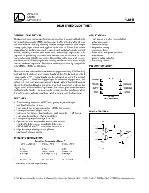 ALD555PA Datasheet PDF Advanced Linear Devices