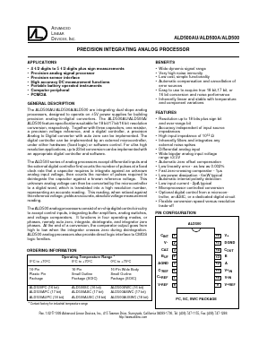 ALD500SC Datasheet PDF Advanced Linear Devices