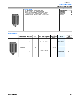 700-SANY3Z25 Datasheet PDF Allen-Bradley