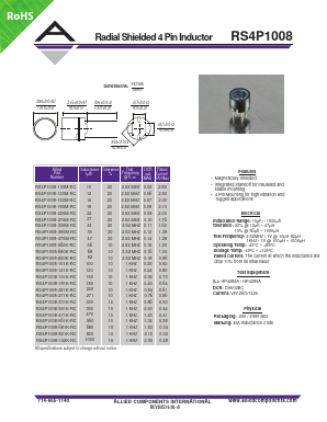 RS4P1008-391K-RC Datasheet PDF Allied Components International