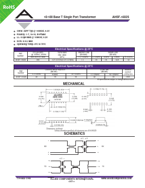 AHSF-1602S Datasheet PDF Allied Components International