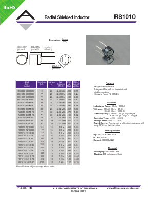 RS1010-121K-RC Datasheet PDF Allied Components International