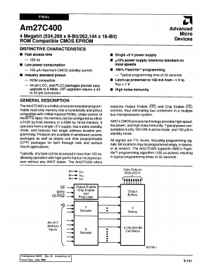 AM27C400-255DC Datasheet PDF Advanced Micro Devices