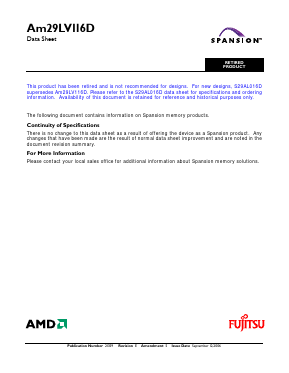 AM29LV116D Datasheet PDF Advanced Micro Devices